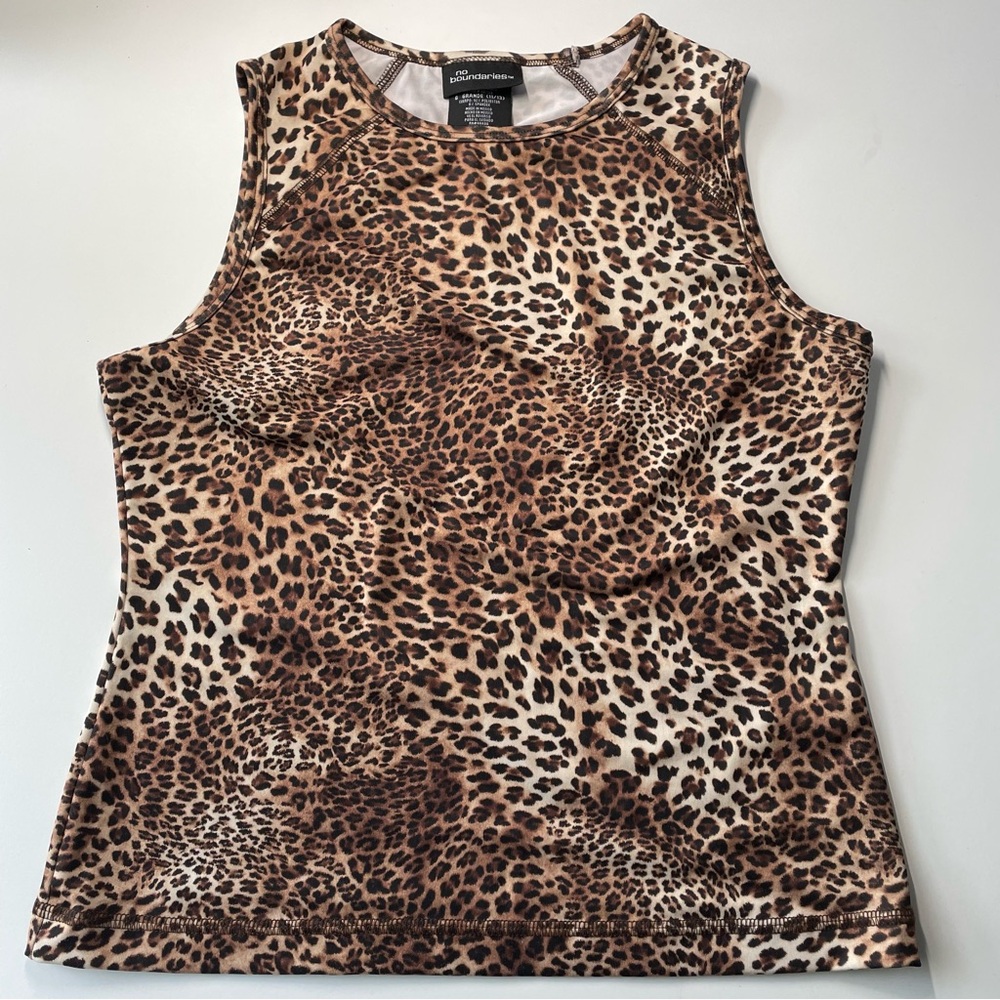 90s/y2k leopard print muscle tank